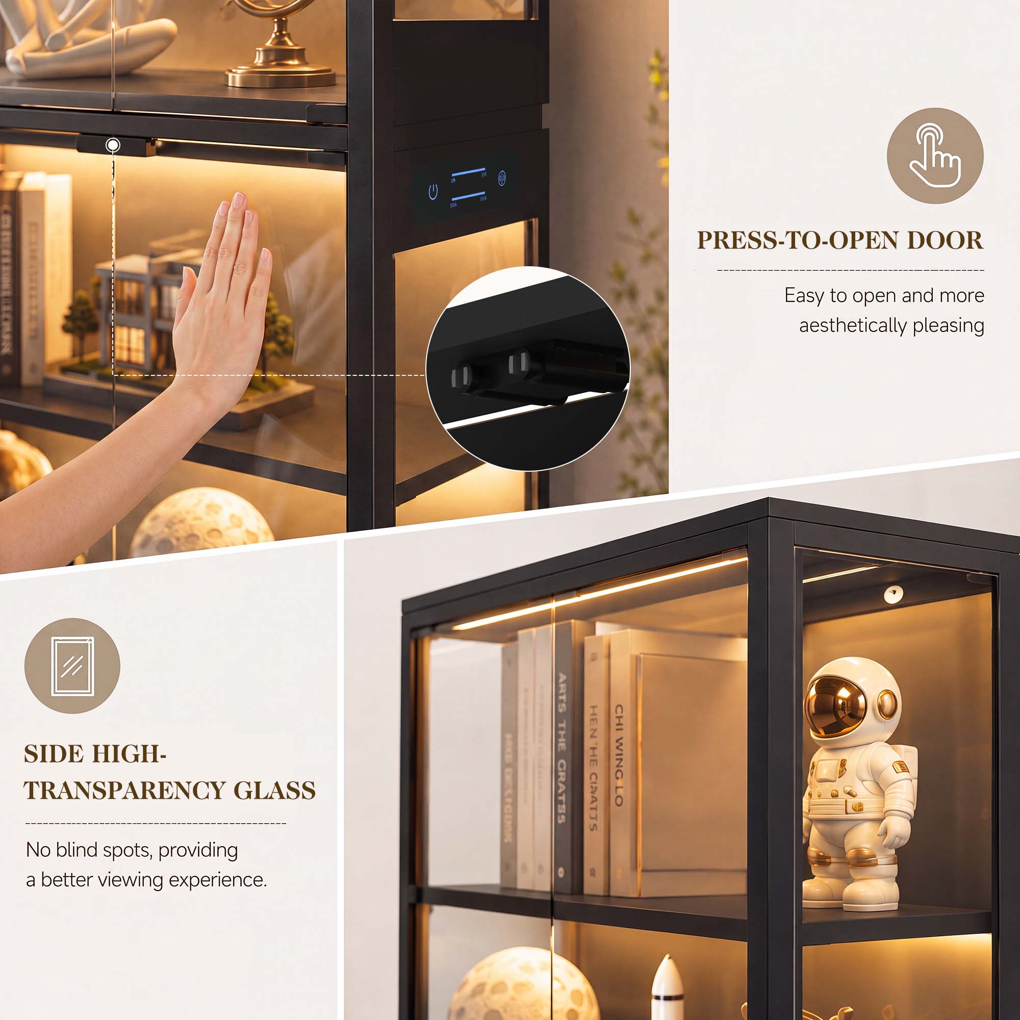 TCGBKAF 5‑Tier Display Cabinet - Collectible & Vintage Dolls For Halloween ulasan dan harga