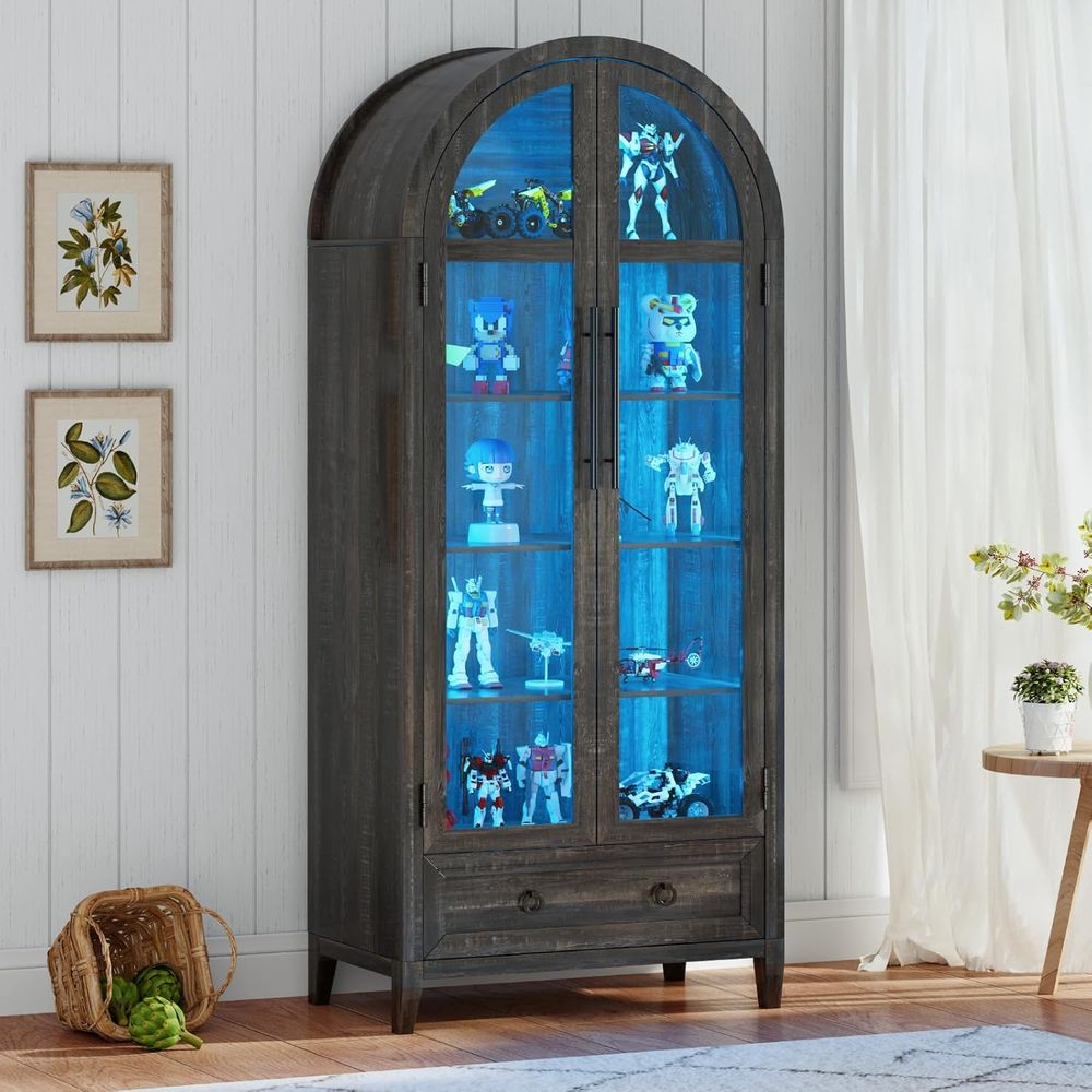 73 Arched Glass Display Cabine - Collectible & Vintage Dolls For Halloween ulasan dan harga