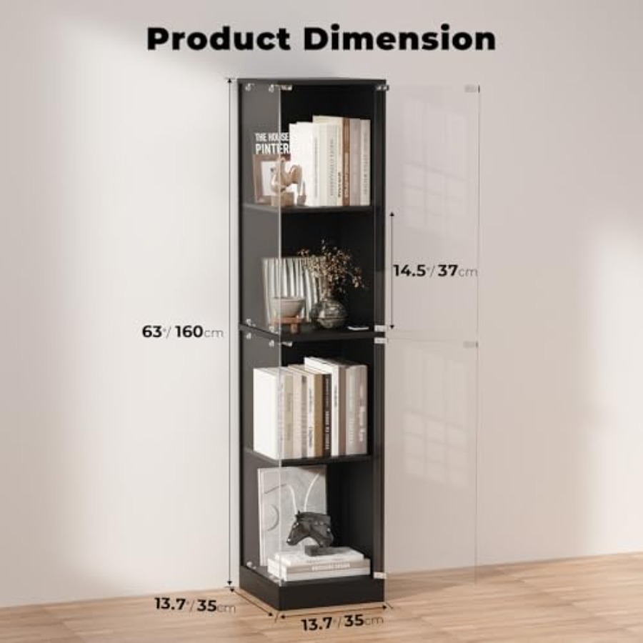 Corner display cabinet with gl - Collectible & Vintage Dolls For Halloween ulasan dan harga