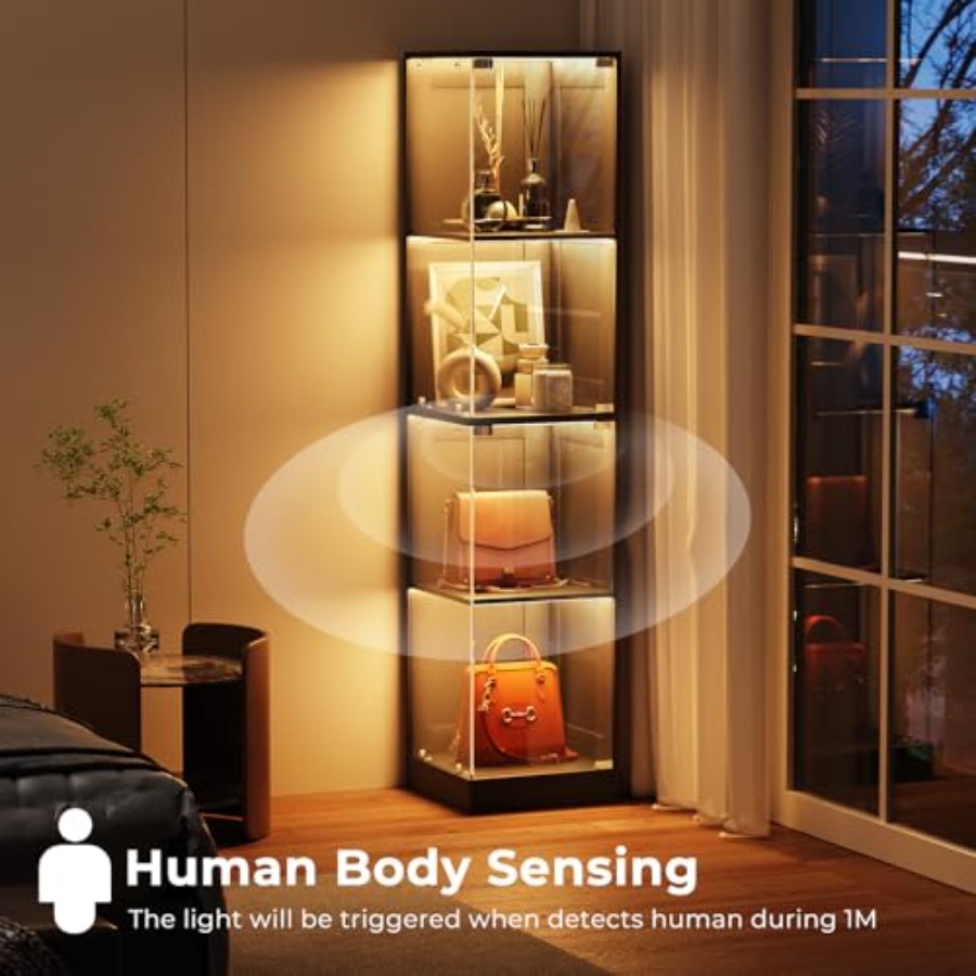 Corner display cabinet with gl - Collectible & Vintage Dolls For Halloween ulasan dan harga