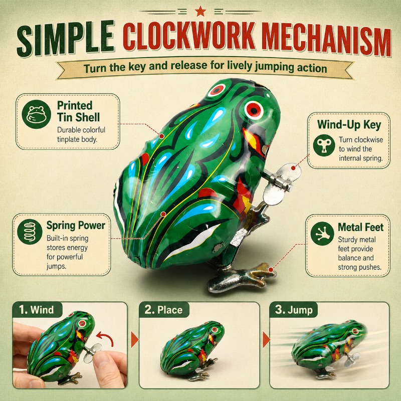 Nostalgic Clockwork Spring Tin - Vintage And Collectible Toys ulasan dan harga