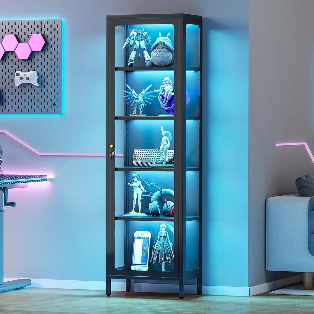 69 Glass Display Cabinet with  - Collectible & Vintage Dolls For Halloween ulasan dan harga